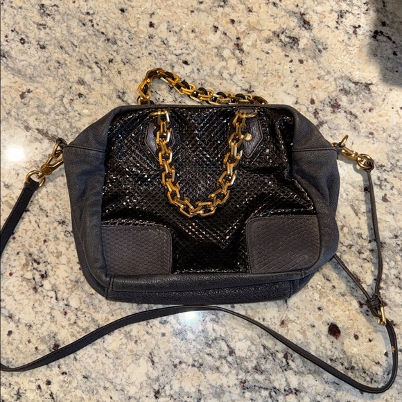 Chic Black and Gold Chain Shoulder Bag by Marc Jacobs - Picture 1 of 12